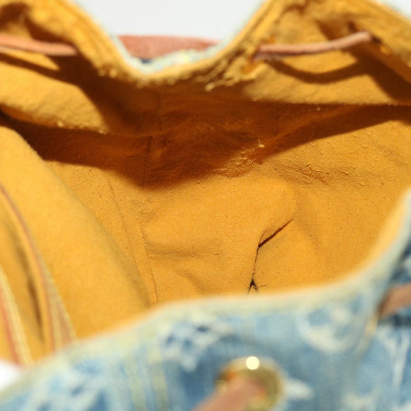 LOUIS VUITTON Monogram Denim Sac A Dos GM Backpack Blue M95056 LV Auth 40432