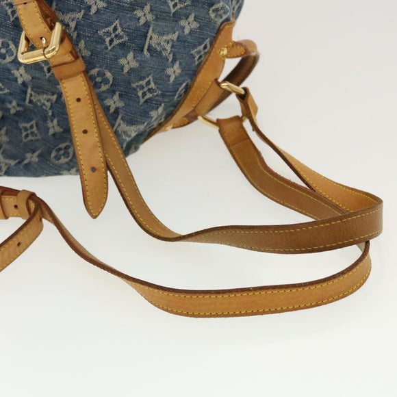 LOUIS VUITTON Monogram Denim Sac A Dos GM Backpack Blue M95056 LV Auth 40432