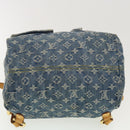 LOUIS VUITTON Monogram Denim Sac A Dos GM Backpack Blue M95056 LV Auth 40432-5