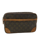 LOUIS VUITTON Monogram Compiegne 28 Clutch Bag M51845 LV Auth 40466-1