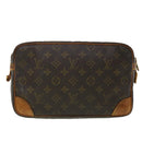 LOUIS VUITTON Monogram Compiegne 28 Clutch Bag M51845 LV Auth 40466-2