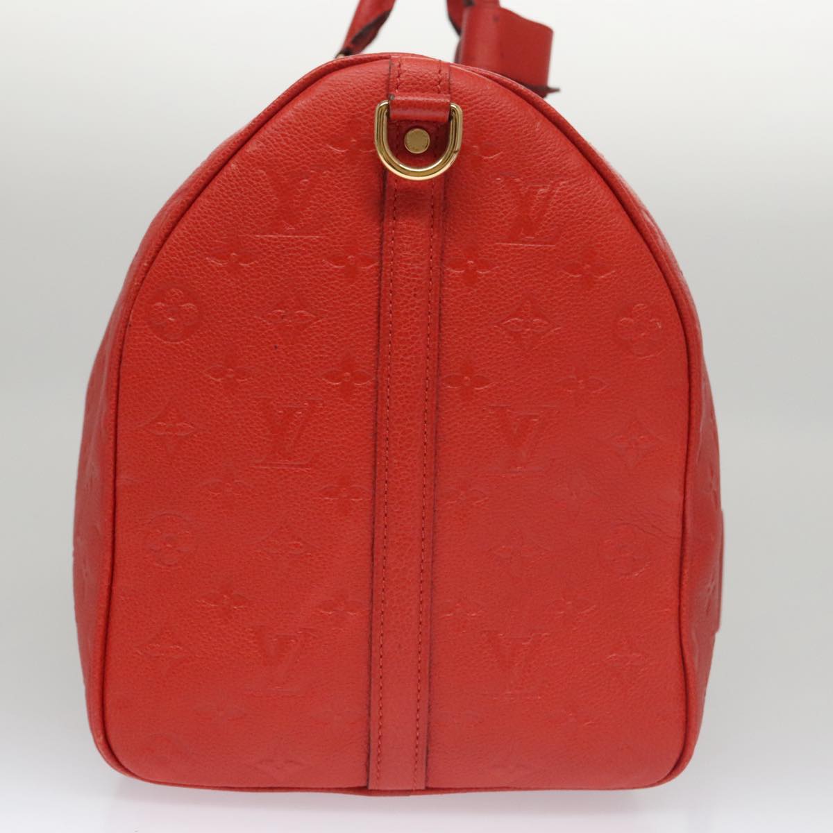 LOUIS VUITTON Empreinte Keepall Bandouliere 45 Boston Bag Red M40910 Auth 40518