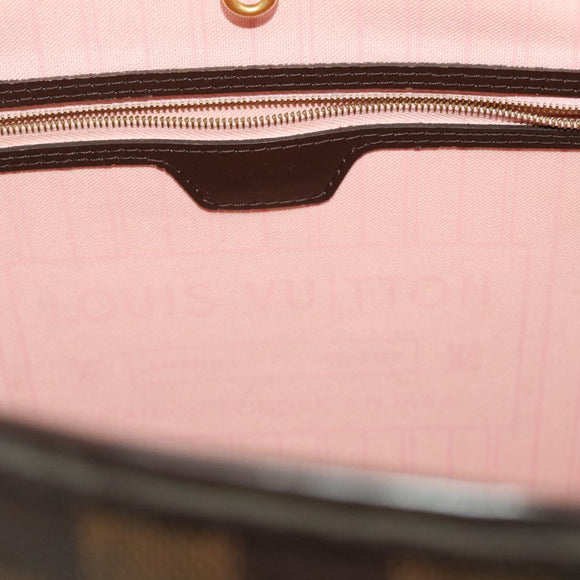 LOUIS VUITTON Damier Ebene Neverfull MM Tote Bag N51105 LV Auth 40600