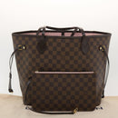 LOUIS VUITTON Damier Ebene Neverfull MM Tote Bag N51105 LV Auth 40600-12