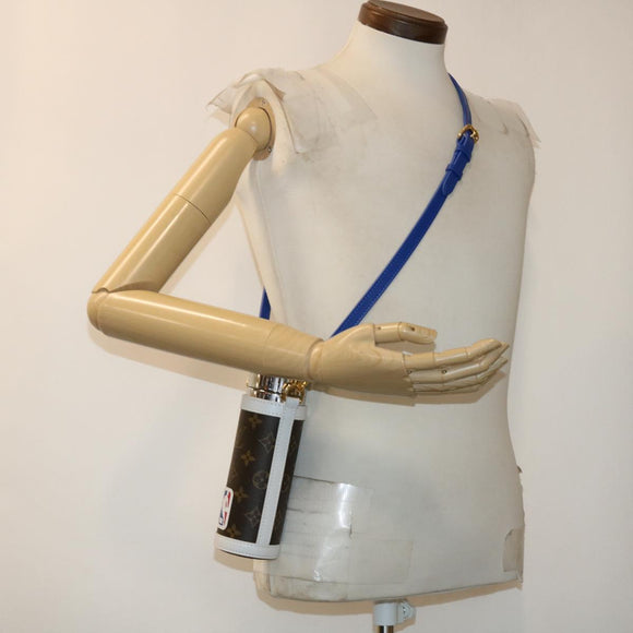 LOUIS VUITTON Monogram NBA FLASK HOLDER Water Bottle Blue Red GI0565 Auth 40703SM