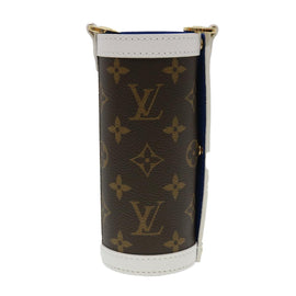 LOUIS VUITTON Monogram NBA FLASK HOLDER Water Bottle Blue Red GI0565 Auth 40703S - 0