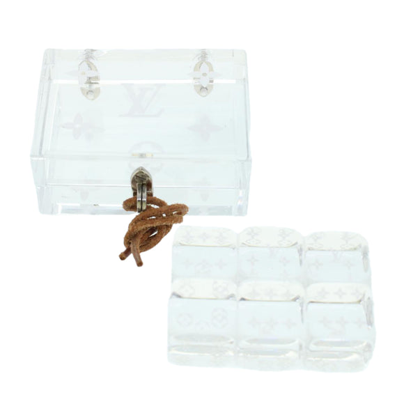 LOUIS VUITTON Monogram Casino Case Playing Cards Cube Game Dice SPO Auth 41140S