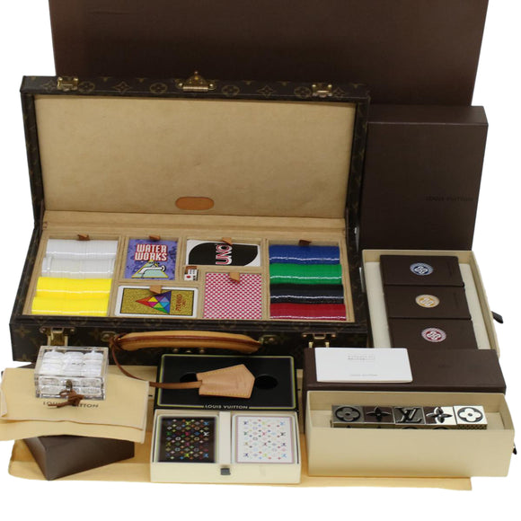 LOUIS VUITTON Monogram Casino Case Playing Cards Cube Game Dice SPO Auth 41140S