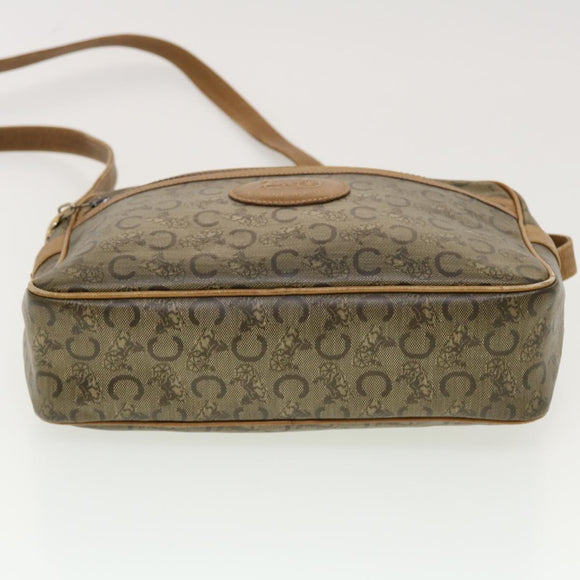 CELINE C Macadam Canvas Umhängetasche Beige Auth 41264