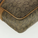 CELINE C Macadam Canvas Shoulder Bag Beige Auth 41264-15