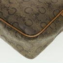 CELINE C Macadam Canvas Shoulder Bag Beige Auth 41264-16