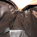 CELINE C Macadam Canvas Shoulder Bag Beige Auth 41264-21