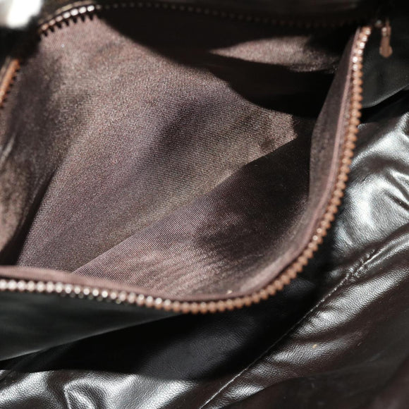 CELINE C Macadam Canvas Shoulder Bag Beige Auth 41264