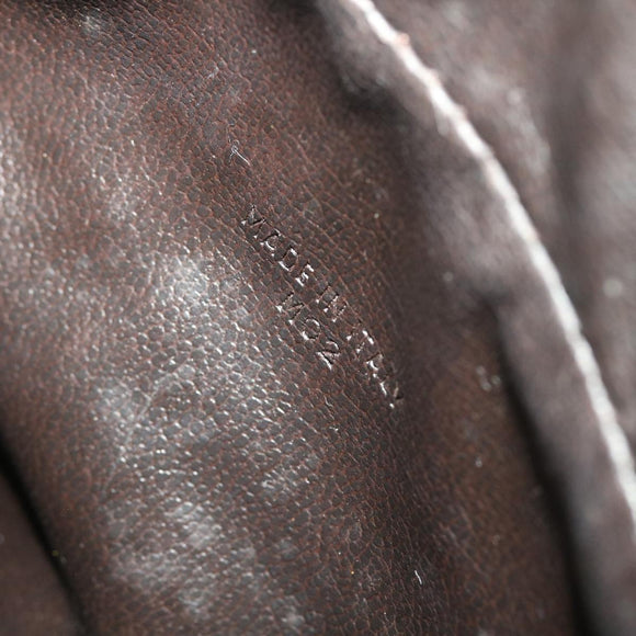 CELINE C Macadam Canvas Shoulder Bag Beige Auth 41264