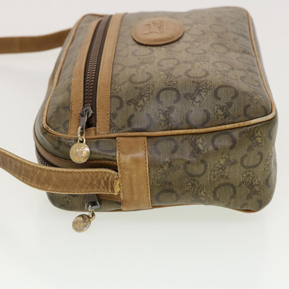 CELINE C Macadam Canvas Umhängetasche Beige Auth 41264