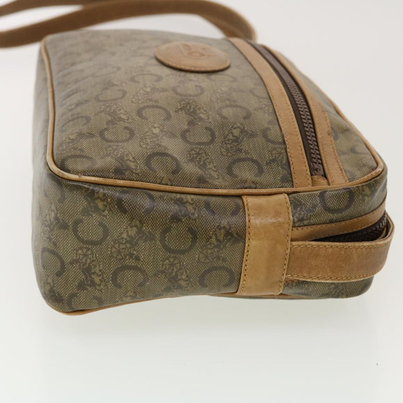 CELINE C Macadam Canvas Umhängetasche Beige Auth 41264