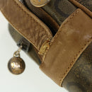 CELINE C Macadam Canvas Shoulder Bag Beige Auth 41264-9