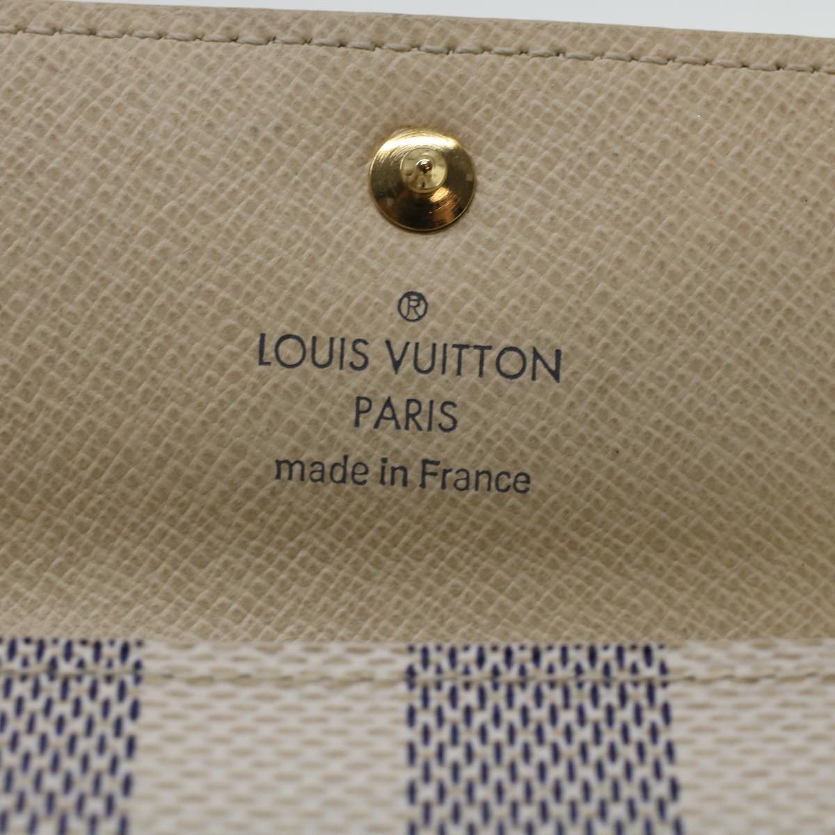 LOUIS VUITTON Damier Azur Multicles 4 Key Case N60020 LV Auth 41661