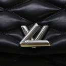 LOUIS VUITTON Quilted Martage Shoulder Bag Calfskin Black M50216 LV Auth 41876V-19