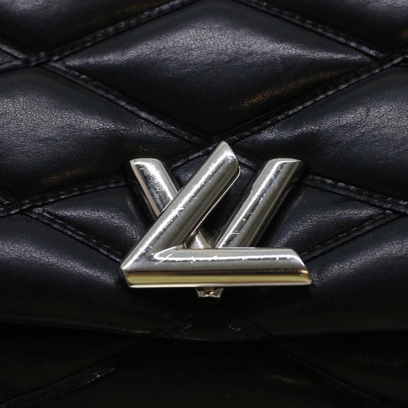 LOUIS VUITTON Quilted Martage Shoulder Bag Calfskin Black M50216 LV Auth 41876V