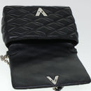 LOUIS VUITTON Quilted Martage Shoulder Bag Calfskin Black M50216 LV Auth 41876V-8