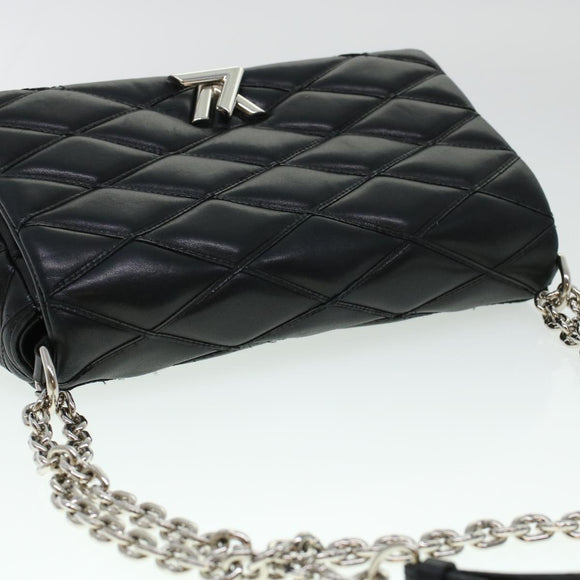 LOUIS VUITTON Quilted Martage Shoulder Bag Calfskin Black M50216 LV Auth 41876V