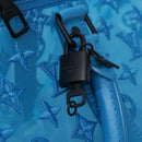 LOUIS VUITTON Mesh Keepall Triangle 50 Boston Bag Turquoise Blue M45048 42050S-18