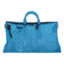 LOUIS VUITTON Mesh Keepall Triangle 50 Boston Bag Turquoise Blue M45048 42050S-13