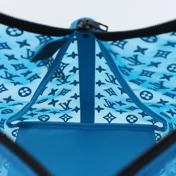 LOUIS VUITTON Mesh Keepall Triangle 50 Boston Bag Turquoise Blue M45048 42050S