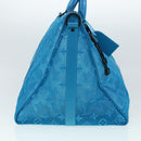 LOUIS VUITTON Mesh Keepall Triangle 50 Boston Bag Turquoise Blue M45048 42050S-4