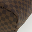 LOUIS VUITTON Damier Ebene Rose valerine Neverfull MM ToteBag N41603 Auth 42621A-9