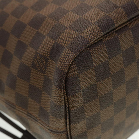 LOUIS VUITTON Damier Ebene Rose valerine Neverfull MM ToteBag N41603 Auth 42621A