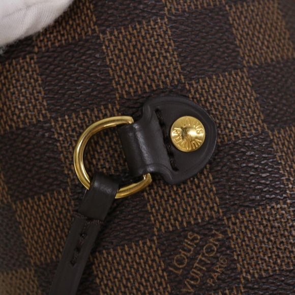 LOUIS VUITTON Damier Ebene Rose valerine Neverfull MM ToteBag N41603 Auth 42621A