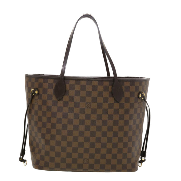 LOUIS VUITTON Damier Ebene Rose valerine Neverfull MM ToteBag N41603 Auth 42621A
