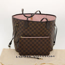LOUIS VUITTON Damier Ebene Rose valerine Neverfull MM ToteBag N41603 Auth 42621A-12