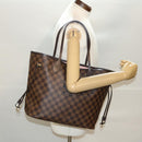 LOUIS VUITTON Damier Ebene Rose valerine Neverfull MM ToteBag N41603 Auth 42621A-28