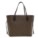LOUIS VUITTON Damier Ebene Rose valerine Neverfull MM ToteBag N41603 Auth 42621A-2