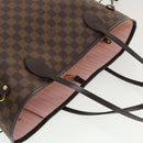 LOUIS VUITTON Damier Ebene Rose valerine Neverfull MM ToteBag N41603 Auth 42621A-6