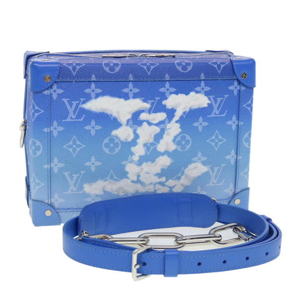 LOUIS VUITTON Monogram Clouds Soft Trunk Shoulder Bag Blue M45430 LV Auth 42826SM