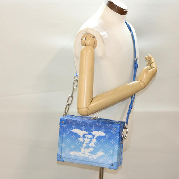 LOUIS VUITTON Monogram Clouds Soft Trunk Shoulder Bag Blue M45430 LV Auth 42826SM