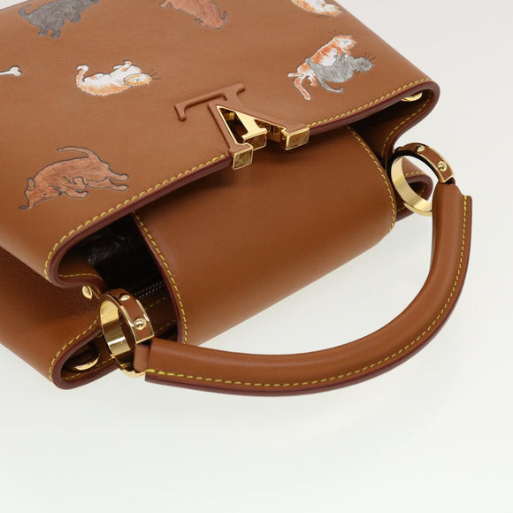 LOUIS VUITTON Catgram Capsine BB Hand Bag 2way Brown M53185 LV Auth 42827S