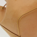 LOUIS VUITTON Nomad Leather Petit Noe Shoulder Bag Beige M85003 LV Auth 42829AV-16