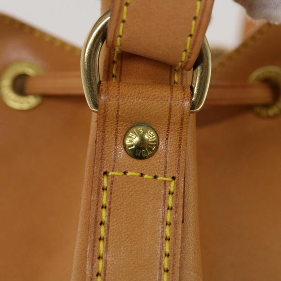 LOUIS VUITTON Nomad Leather Petit Noe Shoulder Bag Beige M85003 LV Auth 42829AV