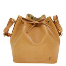 LOUIS VUITTON Nomad Leather Petit Noe Shoulder Bag Beige M85003 LV Auth 42829AV-13