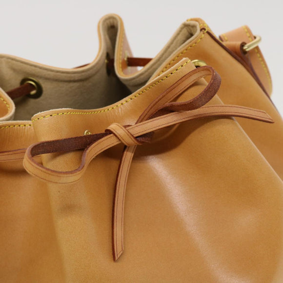 LOUIS VUITTON Nomad Leather Petit Noe Shoulder Bag Beige M85003 LV Auth 42829AV