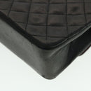 CHANEL Mini Matelasse Chain Shoulder Bag Lamb Skin Black CC Auth 42862AV-17