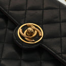 CHANEL Mini Matelasse Chain Shoulder Bag Lamb Skin Black CC Auth 42862AV-19