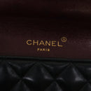 CHANEL Mini Matelasse Chain Shoulder Bag Lamb Skin Black CC Auth 42862AV-20