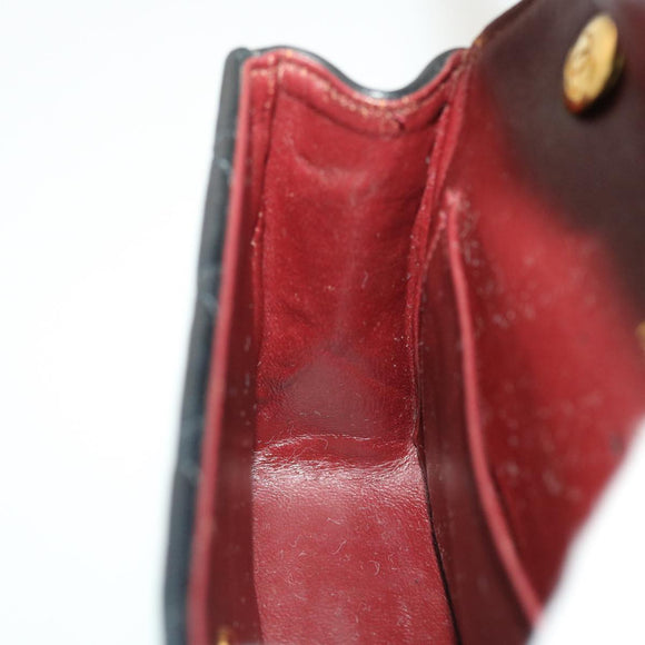 CHANEL Mini Matelasse Chain Shoulder Bag Lamb Skin Black CC Auth 42862AV