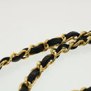 CHANEL Mini Matelasse Chain Shoulder Bag Lamb Skin Black CC Auth 42862AV-14